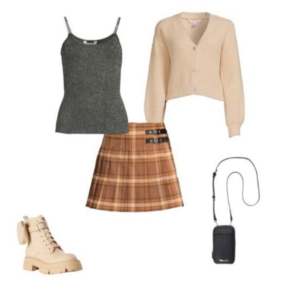 Chain Strap Tank Top Sweater Women Large 11-13 Black Silver Metallic Sleeveless - Picture 10 of 14